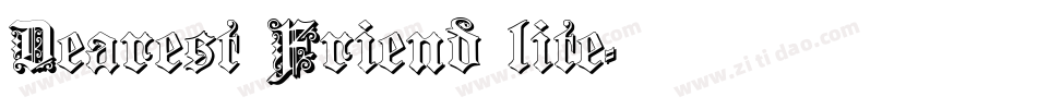 Dearest Friend lite字体转换